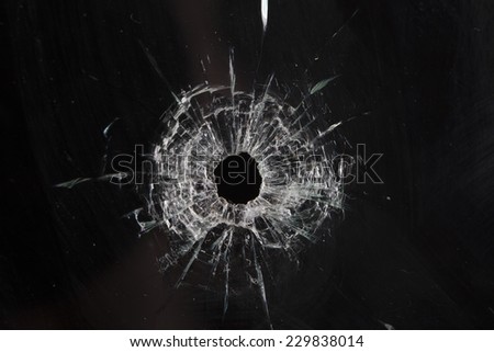 Bullet Hole Glass Real Bullet Hole Stock Photo 73981462 - Shutterstock