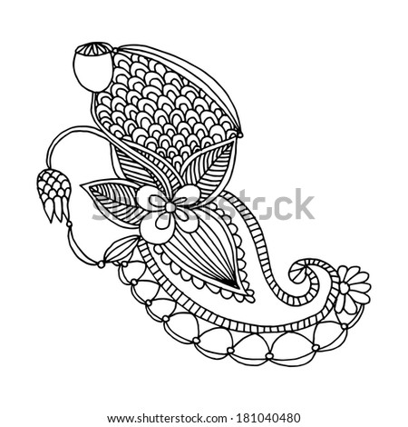 Embroidery Pattern Stock Vector 181040480 - Shutterstock