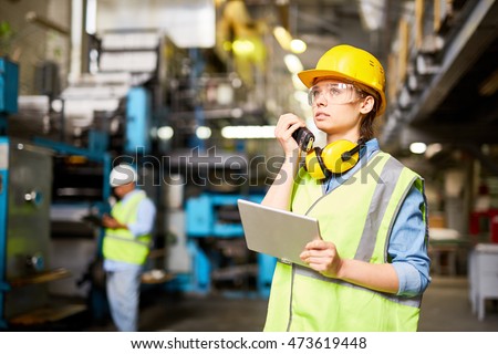 Female engineer at work