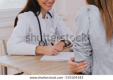 Doctor and patient discussing
