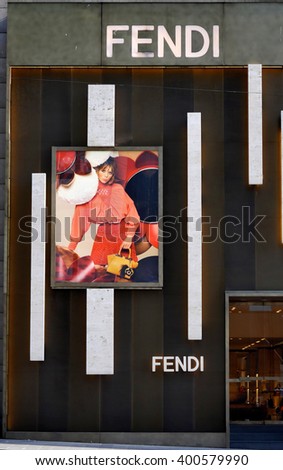 KUALA LUMPUR, MALAYSIA - March 31, 2016. Fendi exclusive store in center of Kuala Lumpur city. Fendi is an Italian luxury fashion house. Founded in Rome, Italy since 1925.