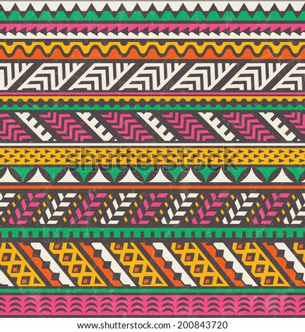 African Navajo Colorful Vector Border Illustration Stock Vector ...