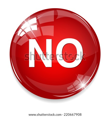 no blue icon - stock vector