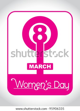 Creative women's day design element. vector illustration