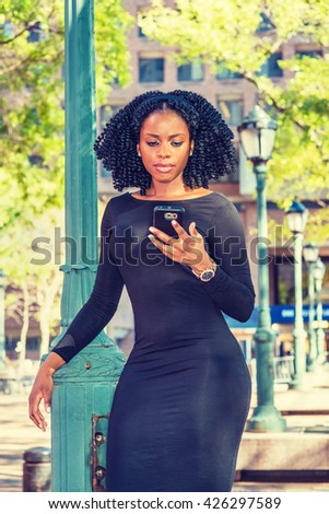 African American Woman Fashion New York Stock Photo 