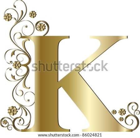 Gold Letter K Stock Vectors & Vector Clip Art | Shutterstock