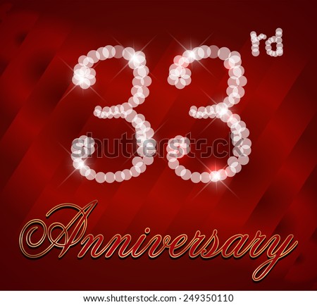 33 Year Happy Anniversary Card 33rd Stock Vector 249350110 - Shutterstock