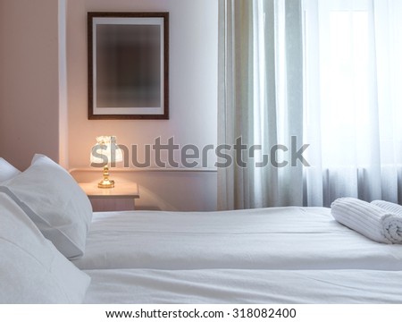 Rest Interior Comfort Bedding Concept Bed Stock Photo 408010948 ...