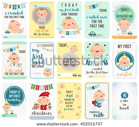 Baby Boy Stepping Stone Cards