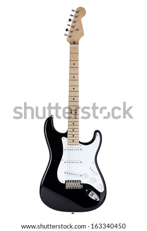 Electric guitar isolated over white background