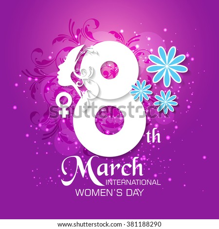 International Woman's Day Design / Happy Women's Day celebrations concept / Happy Women's Day greeting card, gift card
