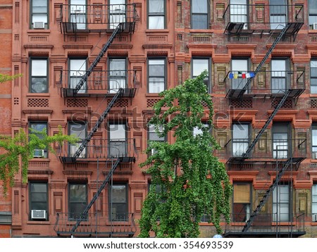 Apartment Building Fire Escape Ladder manhattan upper east side apartment building stock photo 354693539 Apartment Building Fire Escape Ladder manhattan upper east side apartment building stock photo 354693539