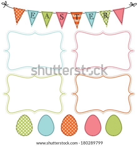 easter design template four 4 x 6 frames stock vector 180289799