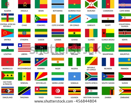 Flags Africa Complete Set Flags Original Stock Vector 49692580 ...