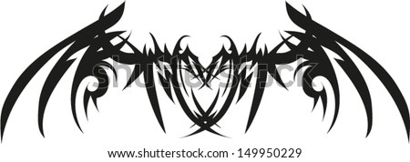 Devil Wings Tattoos Stock Vector 149950229 - Shutterstock