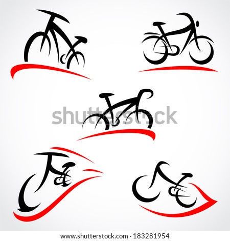 Racing Cyclist Bicyclist Set Isolated Vector Stock Vector 94445971 ...