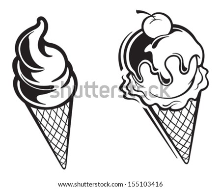 Ice Cream Cone Vectores En Stock 155103416 - Shutterstock