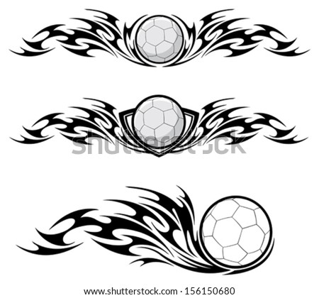 Soccer Ball On Fire Stock Vector 68601358 - Shutterstock