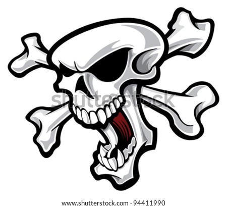 Skull Crossbones Stock Vector 94411990 - Shutterstock