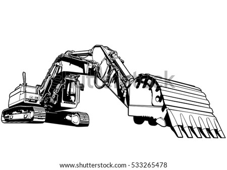 Excavator Vector Stock Images, Royalty-Free Images 