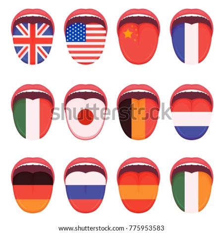 Download Vector Illustration Language Flag On Human Stock Vector ...