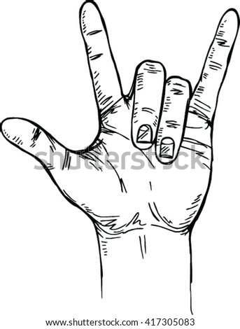 Rock roll hand gesture thumb Redtube we love bukkake