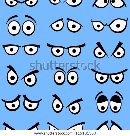 Set Cartoon Eyes Stock Vector 120115426 - Shutterstock