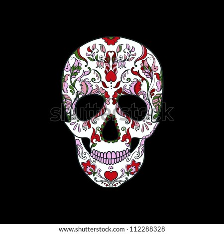 Vector Colorful Sugar Skull Day Dead Stock Vector 139937344 - Shutterstock