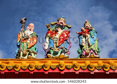 the three gods of fortune prosperity and longevity