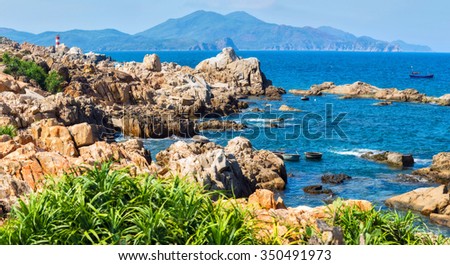 Phu Yen, Vietnam, stone pillars "Gen Y Y"