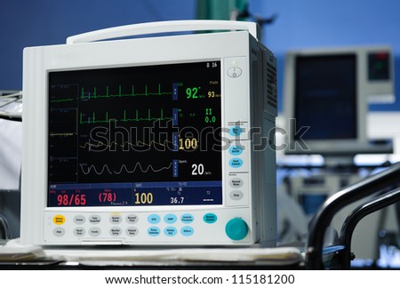 Anesthesiology heart rate machine