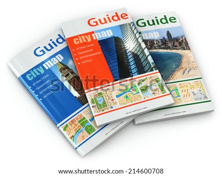 Travel Guide Books On White Isolated Background 3d Travel Guide Books On White Isolated Background 3d