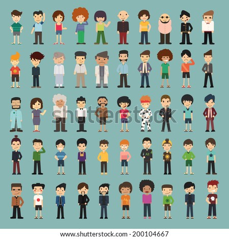 Group cartoon people , eps10 vector format