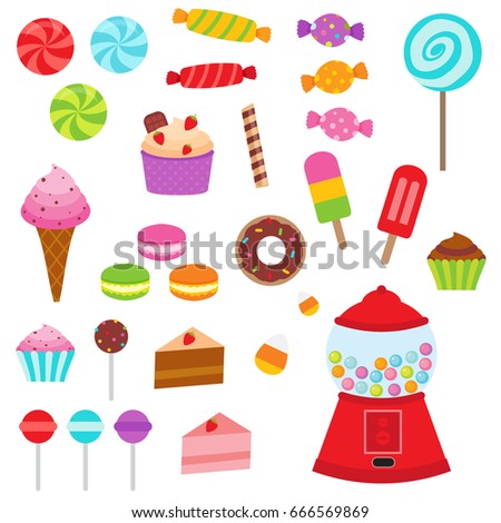 Cute Sweet Vector Stock Vector 666569869 - Shutterstock