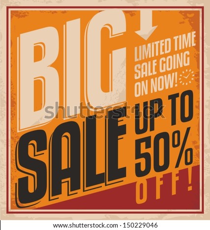 vintage promotional poster template limited time stock vector promo poster template
