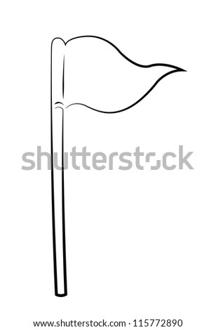 Download Vector Illustration Outline Flag Hole Icon Stock Vector ...