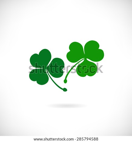 Banner with clover, trefoil. St. Patrick's day symbol. Decorative ...