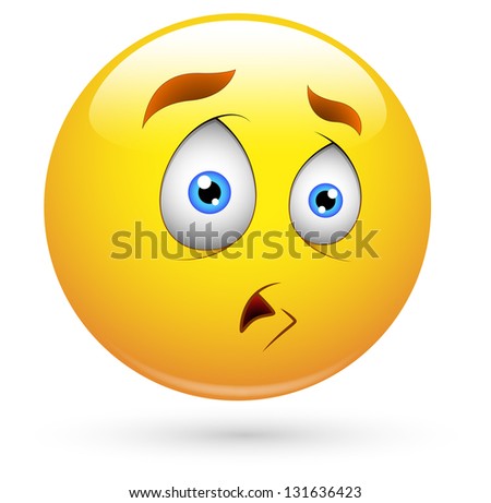 Smiley Illustration Puzzled Face Stock Illustration 131636423 ...