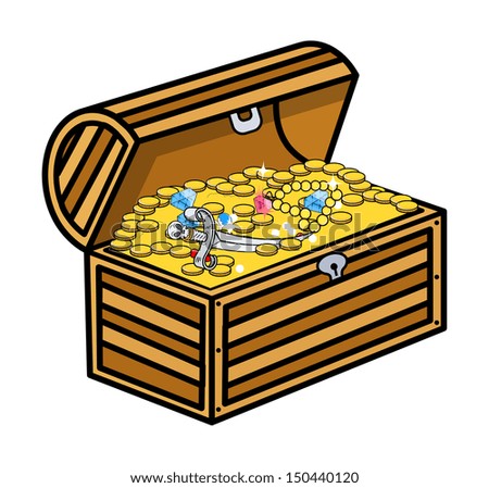 Cartoon Treasure Chest Vector Stock Photos, Images, & Pictures ...