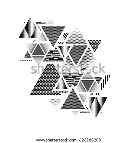 Abstract Geometric Backgroundvector Triangle Background Stock Vector ...