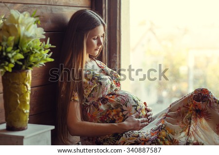 Beauty Pregnant Woman . Pregnant Belly. Beautiful Pregnant Woman Expecting Baby. Maternity concept.