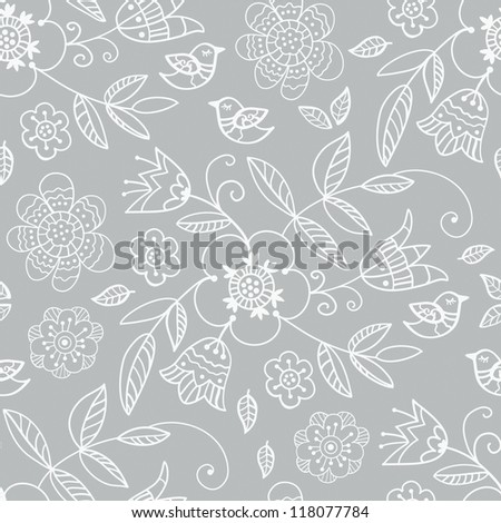 Vector Drawing Black White Collection Flowers Stock Vector 394443211 ...