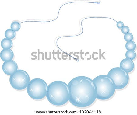 Cartoon Vector Illustration Pearl Necklace Stock Vector 46474516 ...