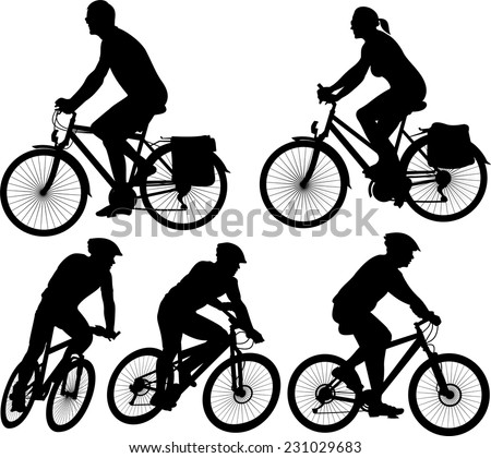 bike - vector silhouette and icon