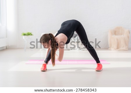 Vintage Style Eyeglasses Girl Bends Down