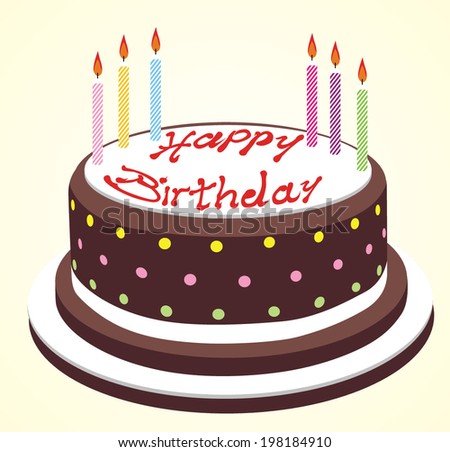 Tenth Birthday Cake Stock Vector 111152135 - Shutterstock