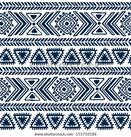 Tribal Vintage  Ethnic Seamless Stock Vector 153710186 