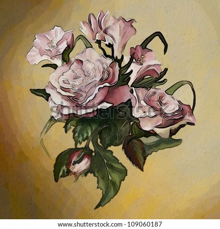 Rose watercolor