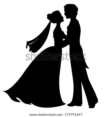 Bride And Groom Silhouette Stock Images, Royalty-Free Images & Vectors ...