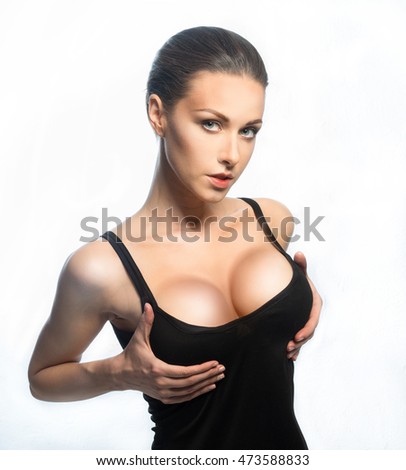 Use Pantyhose To Add Big Silicone Breasts